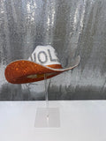 TN Vols western glam hat in orange, white, and silver colors