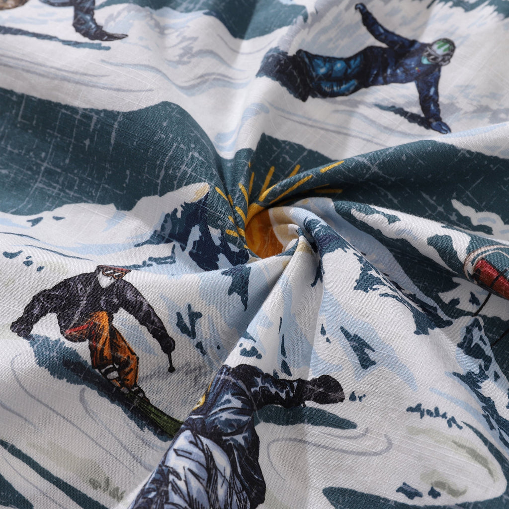 Powder Rush Vintage Hawaiian Camp Collar Cotton Shirt