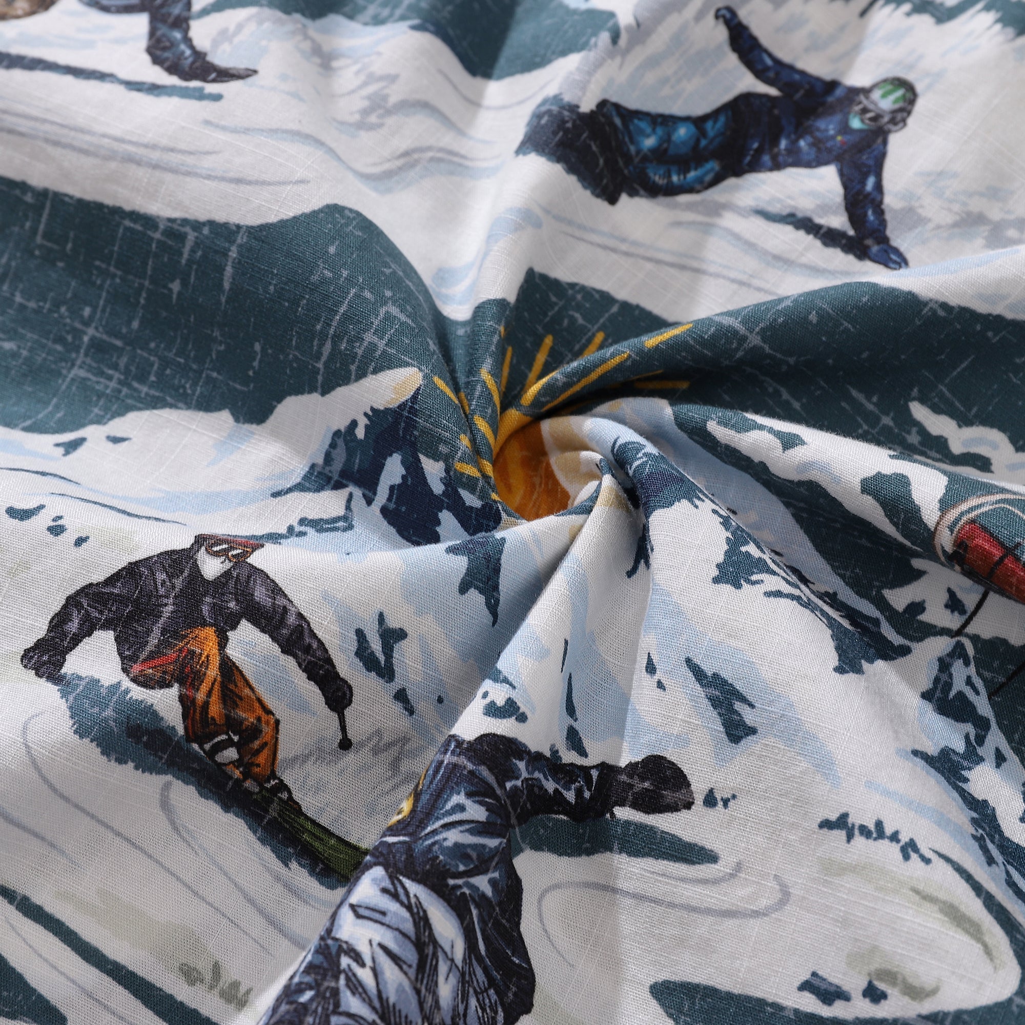 Powder Rush Vintage Hawaiian Camp Collar Cotton Shirt