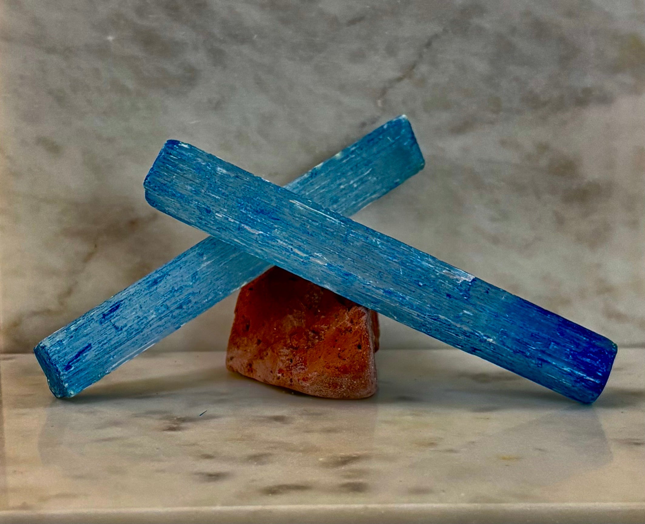 6 Inch Blue Selenite Charging Stick Crystal Wand for Cleansing - Image 3