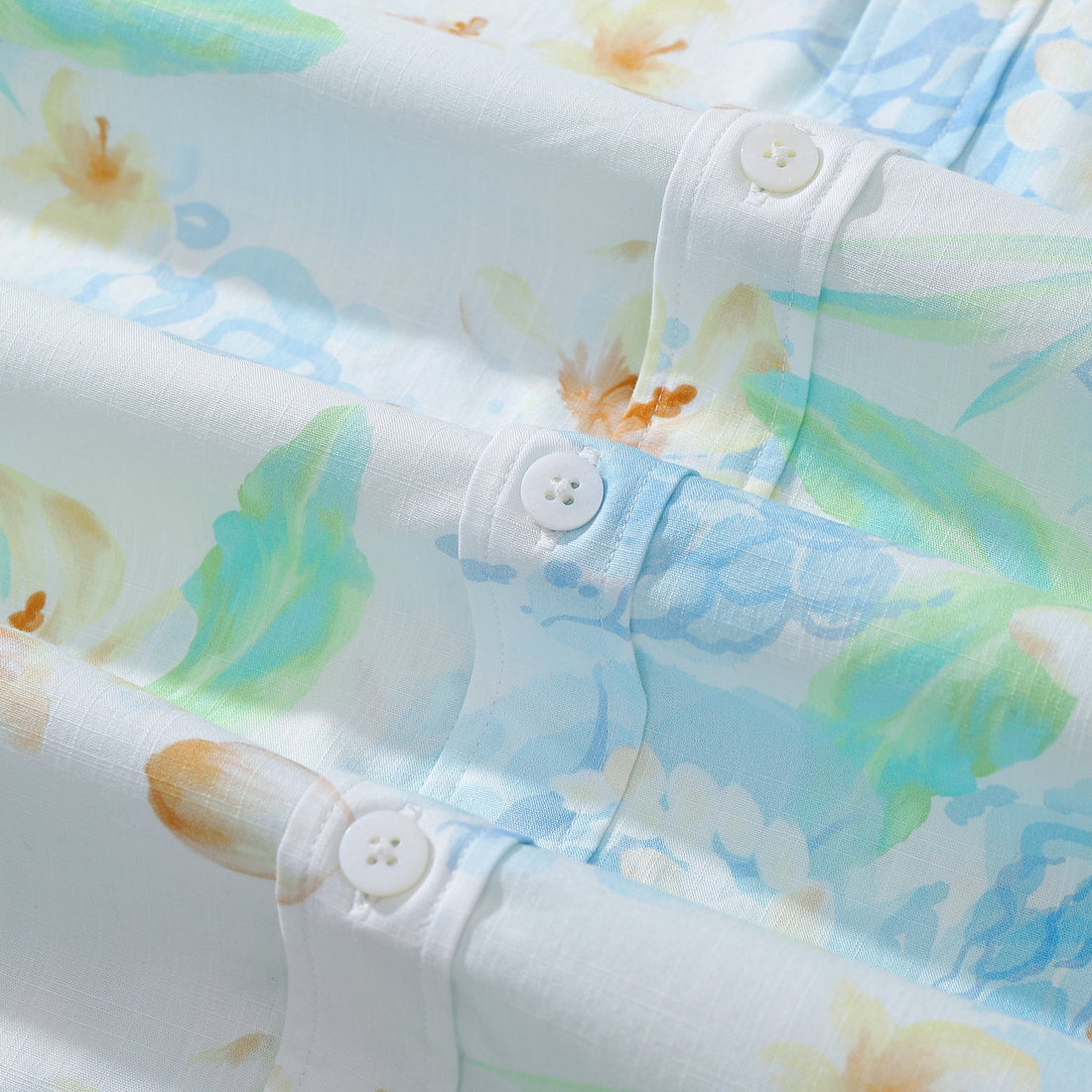 Men's Tropical Floral Print Vintage Short Sleeve Button-Down