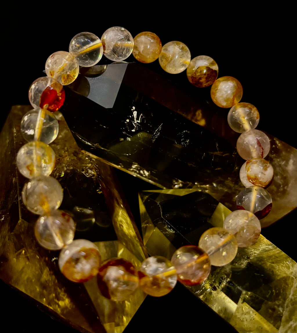 Golden Healer Quartz Bead Bracelet 8mm Natural Crystal Jewelry - Image 19
