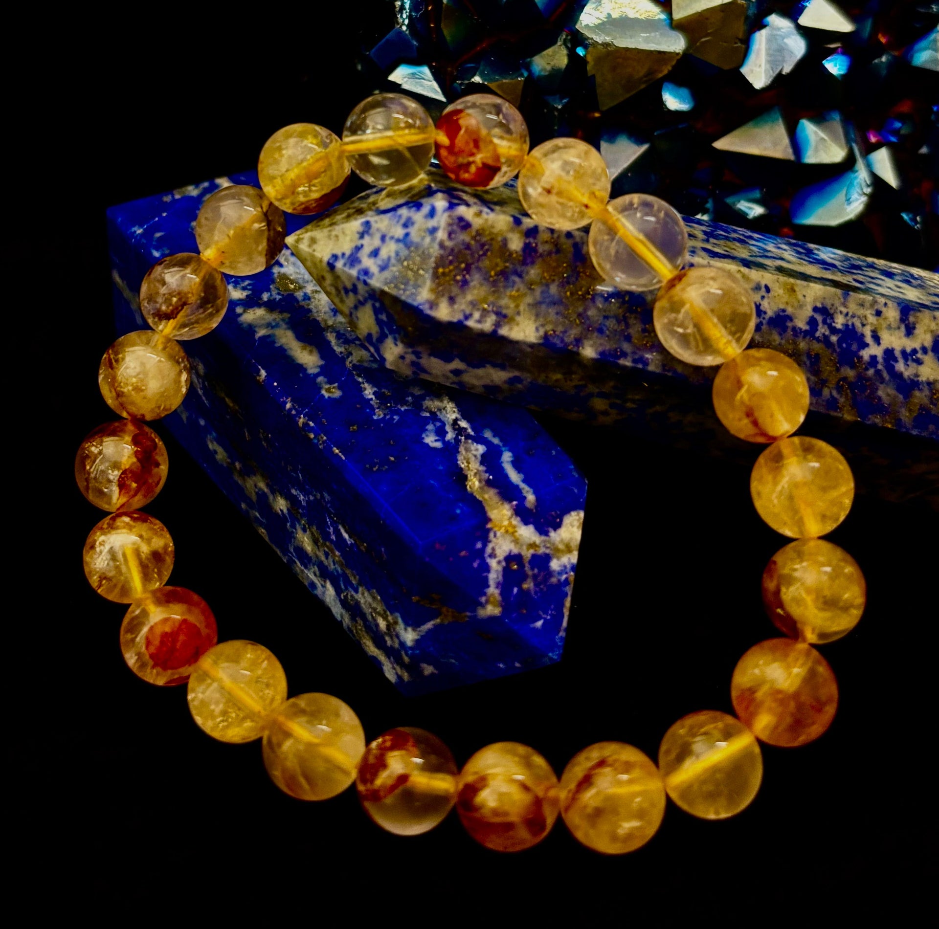 Golden Healer Quartz Bead Bracelet 8mm Natural Crystal Jewelry - Image 16