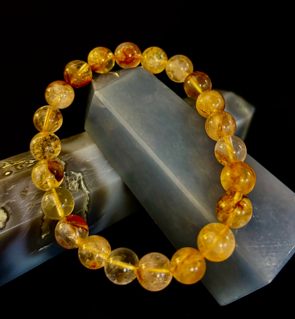 Golden Healer Quartz Bead Bracelet 8mm Natural Crystal Jewelry - Image 13