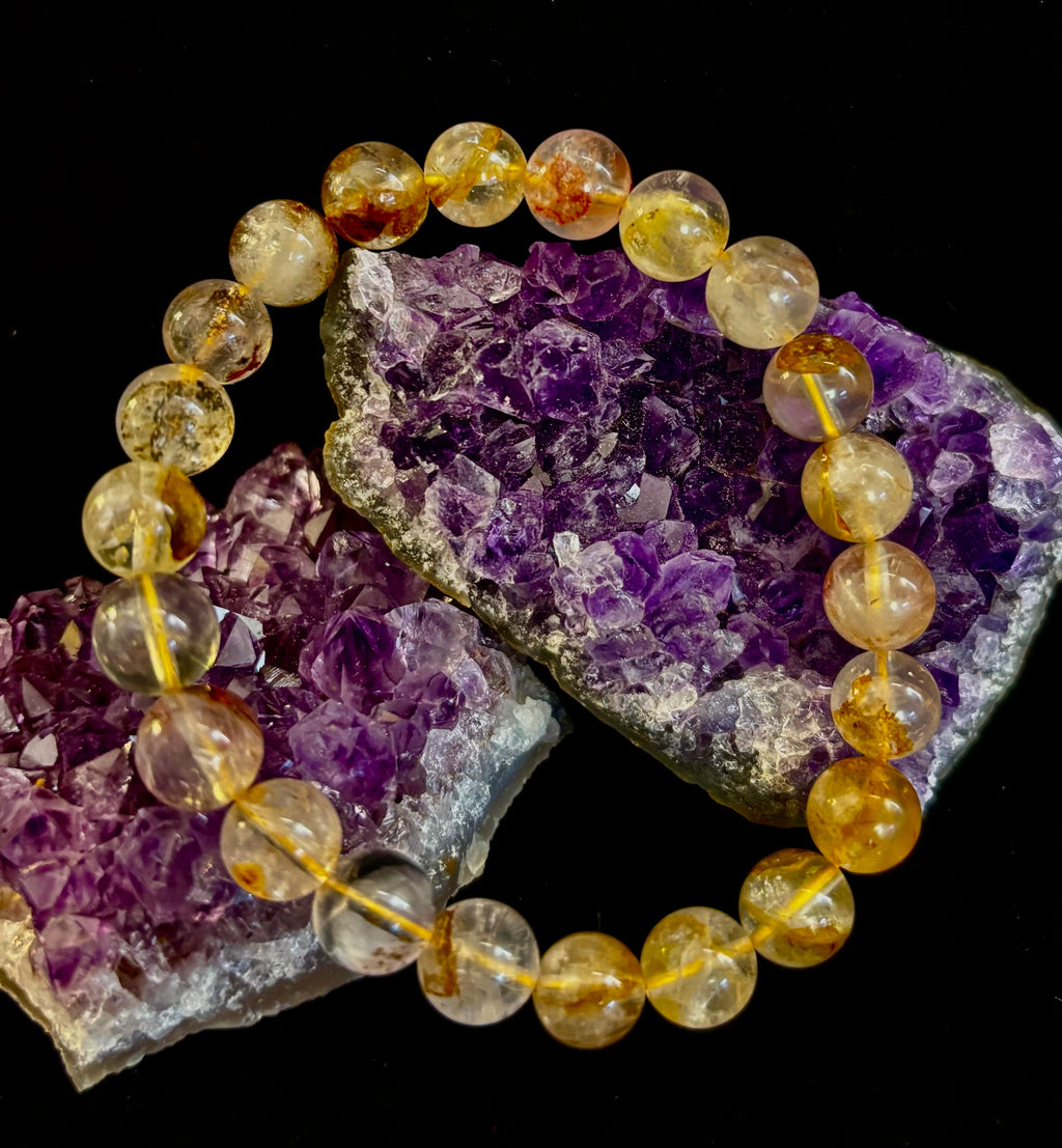 Golden Healer Quartz Bead Bracelet 8mm Natural Crystal Jewelry - Image 12