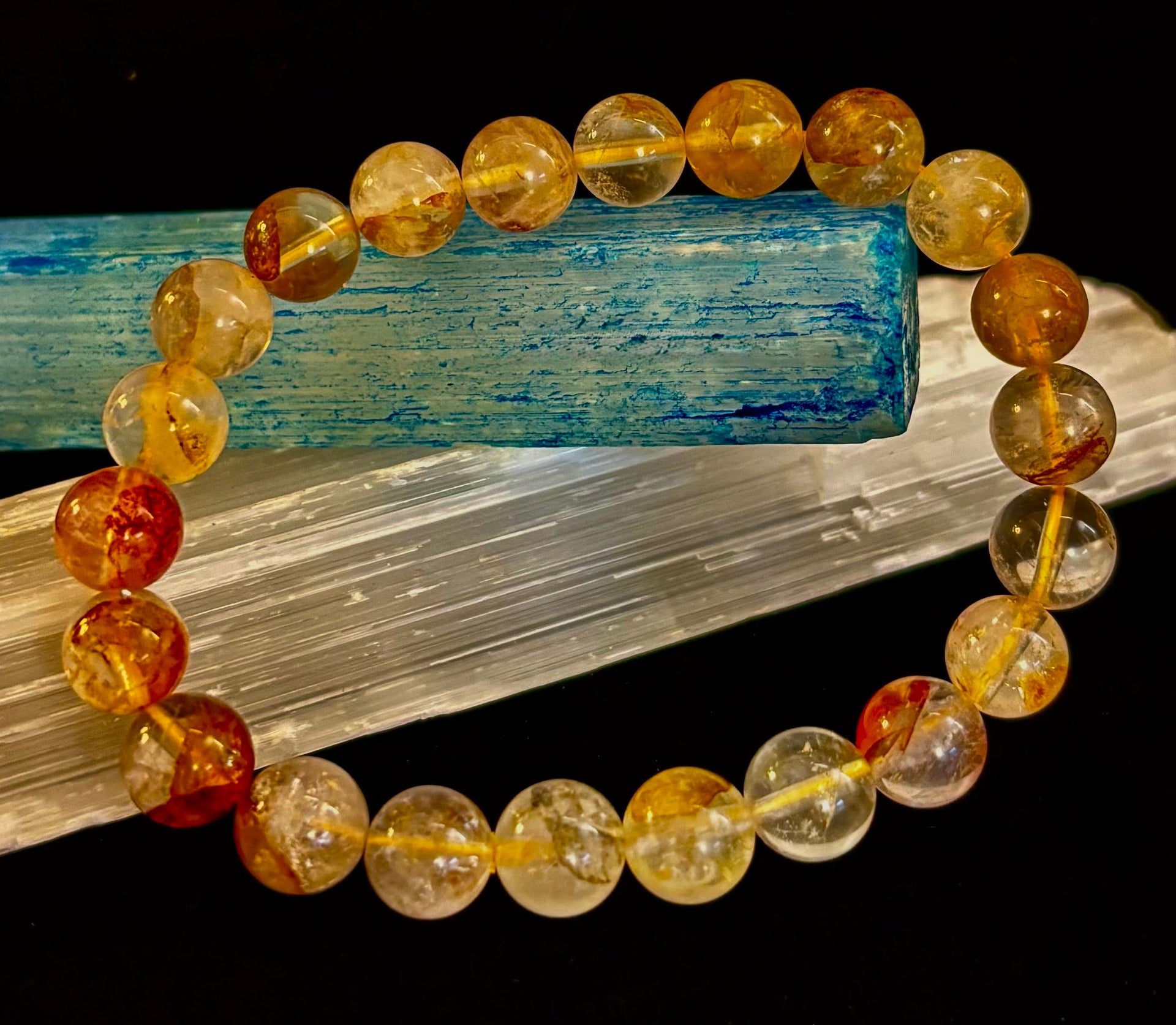 Golden Healer Quartz Bead Bracelet 8mm Natural Crystal Jewelry - Image 7