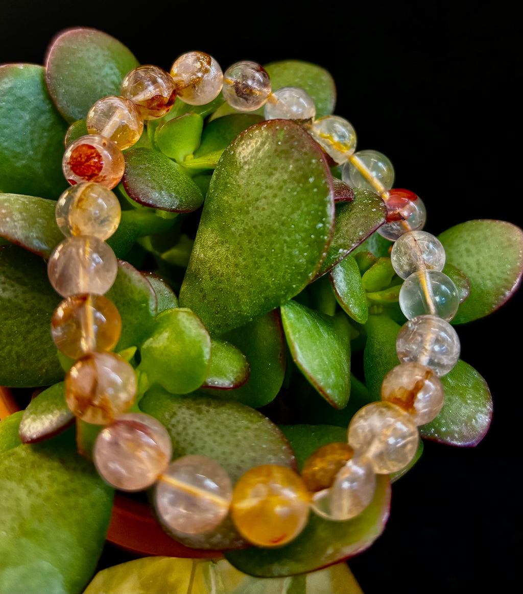 Golden Healer Quartz Bead Bracelet 8mm Natural Crystal Jewelry - Image 10