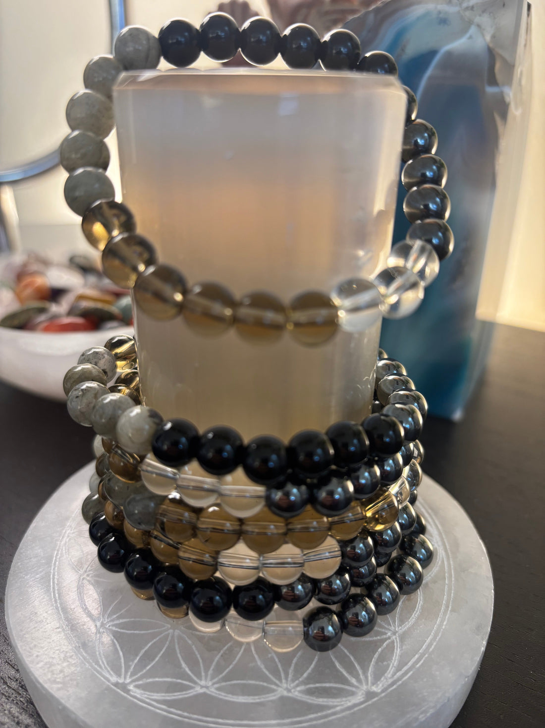 Midnight Path Spell Bracelet – Witchy Intention Bead Bracelet (8mm, Medium Wrist)