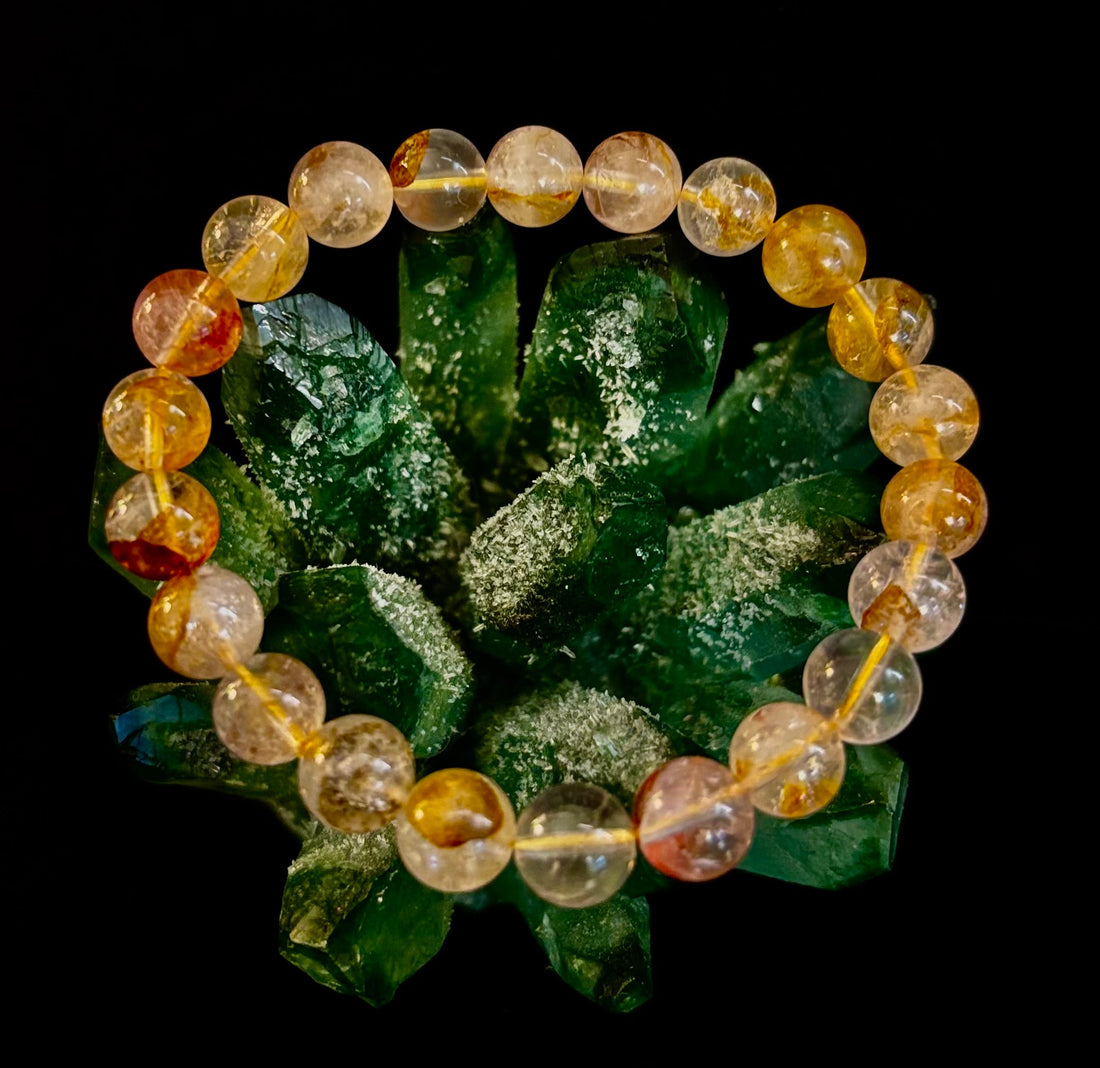 Golden Healer Quartz Bead Bracelet 8mm Natural Crystal Jewelry - Image 5