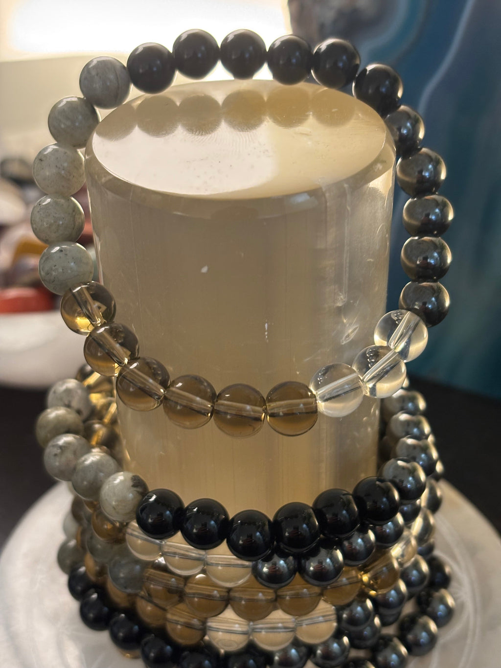 Midnight Path Spell Bracelet – Witchy Intention Bead Bracelet (8mm, Medium Wrist)