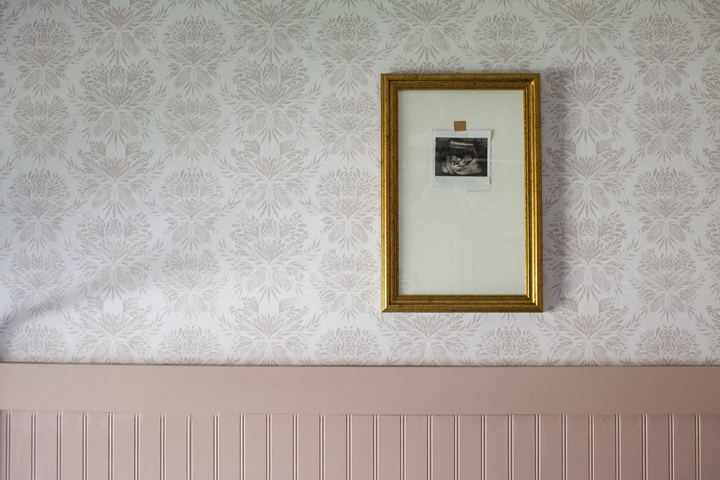 Genevieve Floral Wallpaper in Beige and Cream