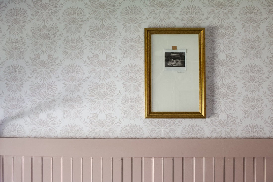Genevieve Floral Wallpaper in Beige and Cream
