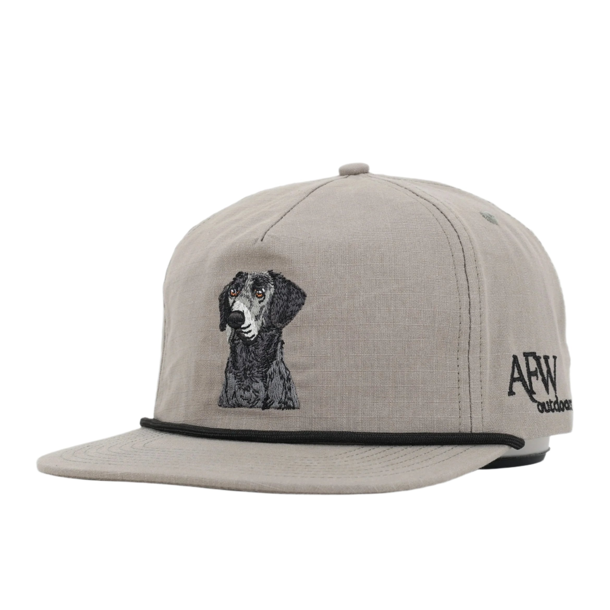 Youth Black Lab 5-Panel Ripstop Rope Hat for Outdoor Adventure