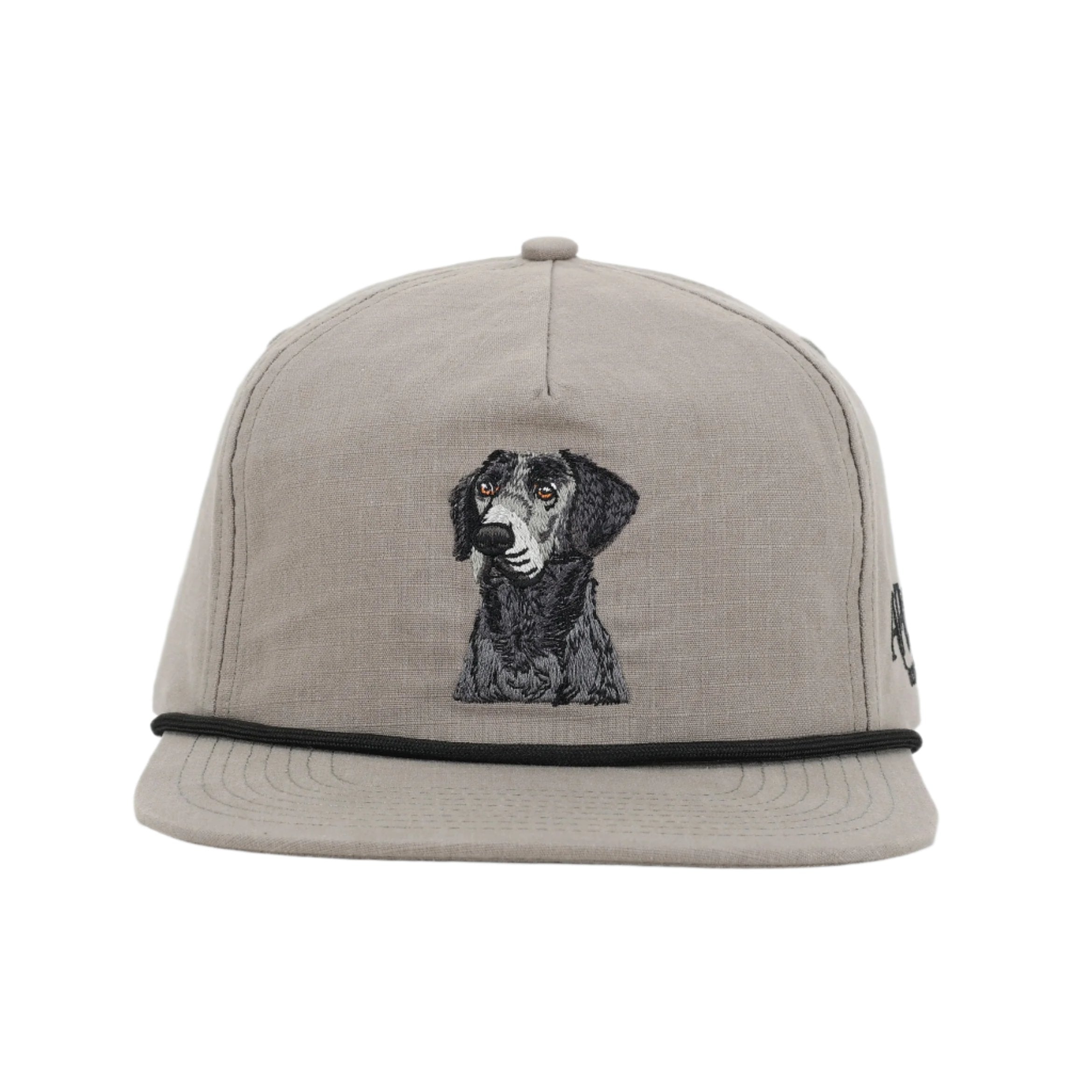 Youth Black Lab 5-Panel Ripstop Rope Hat for Outdoor Adventure