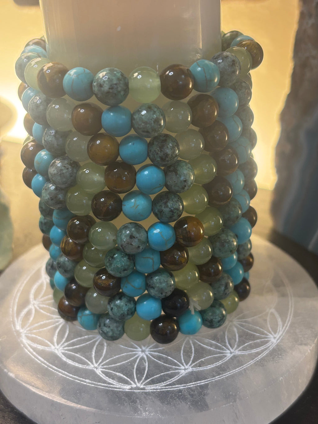 Anxiety Relief & Balance Bracelet – Multicolor Natural Stones for Calm, Clarity & Communication