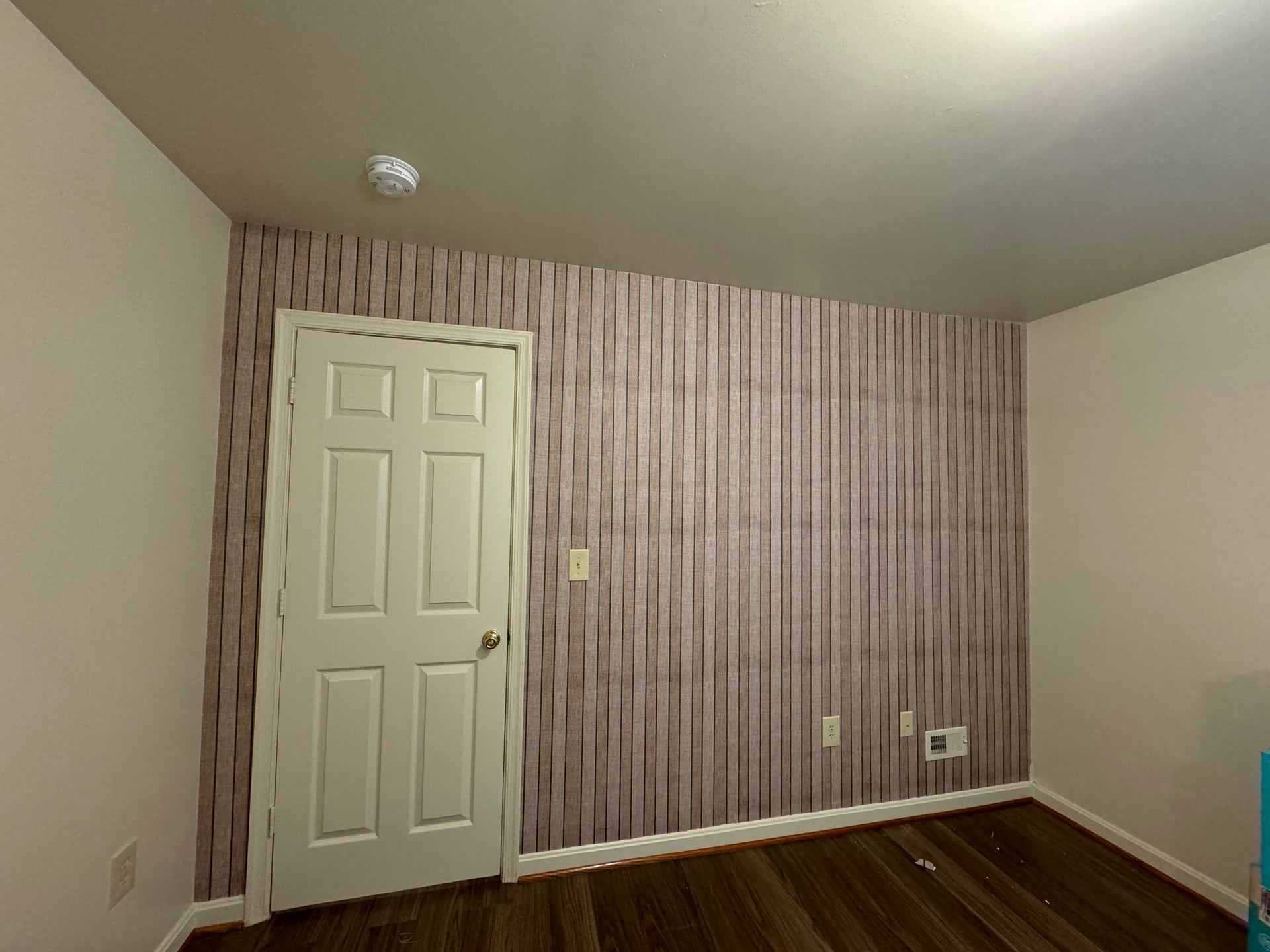 Dallas Striped Removable Wallpaper in Navy and Maroon