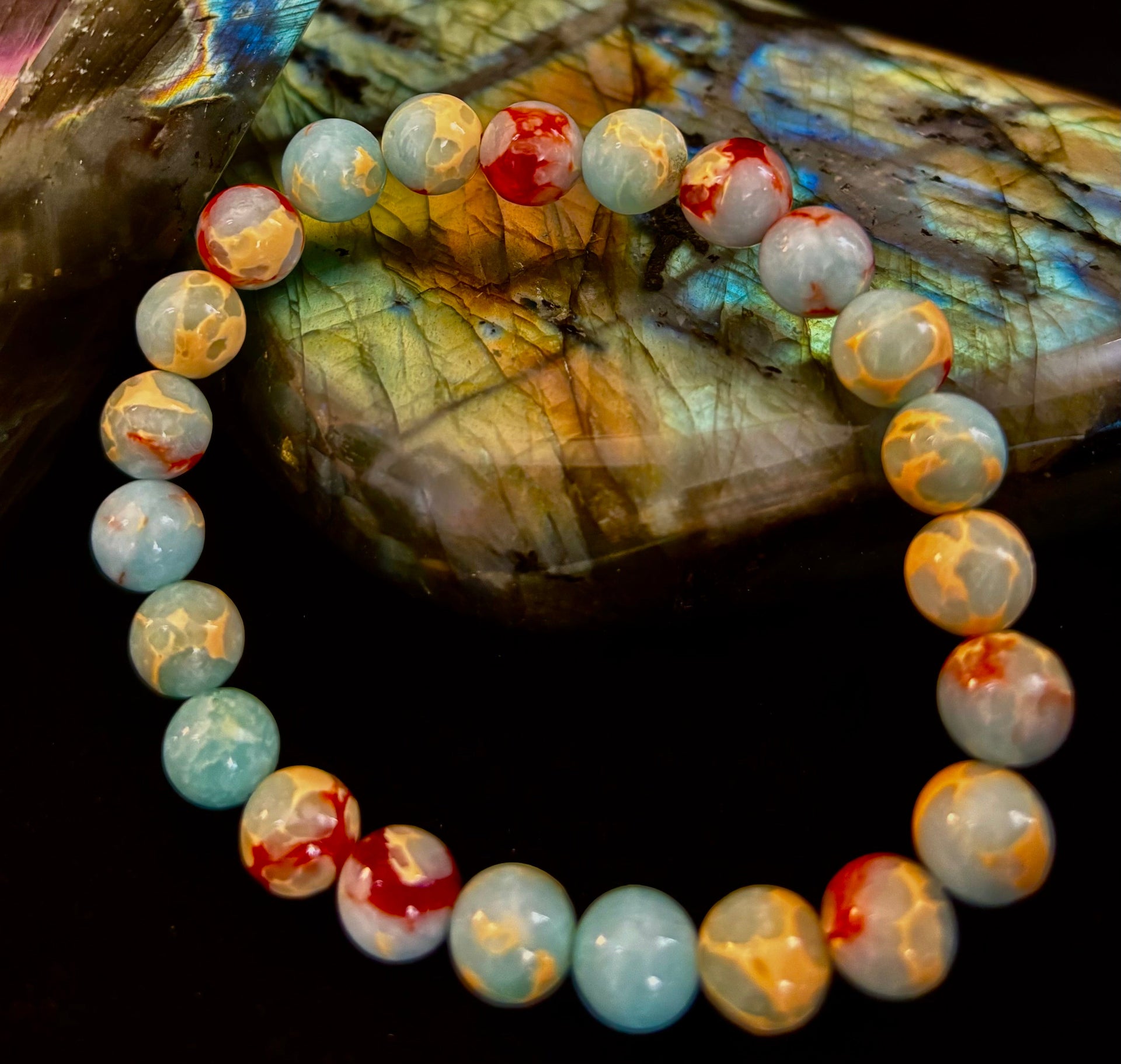 Transformation Energy Snake Skin Jasper Bracelet – 8mm Natural Gemstone