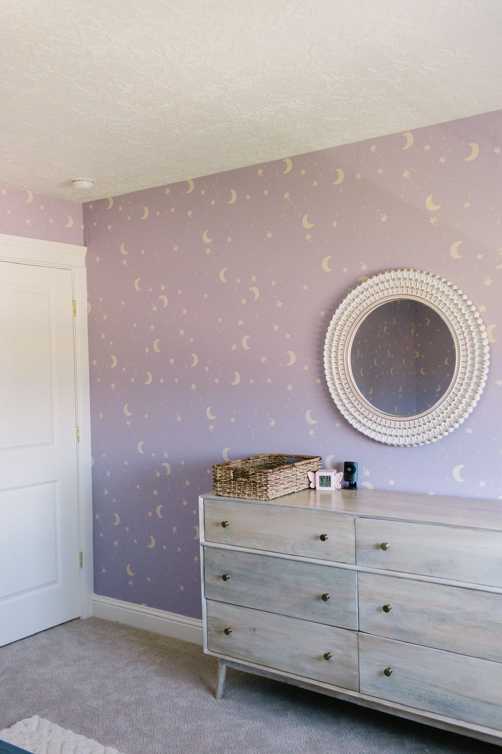 Eclipse Removable Wallpaper in Lavender and Cream