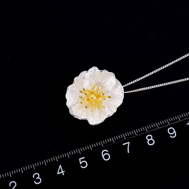 Wildflower Blossom Sterling Silver Necklace