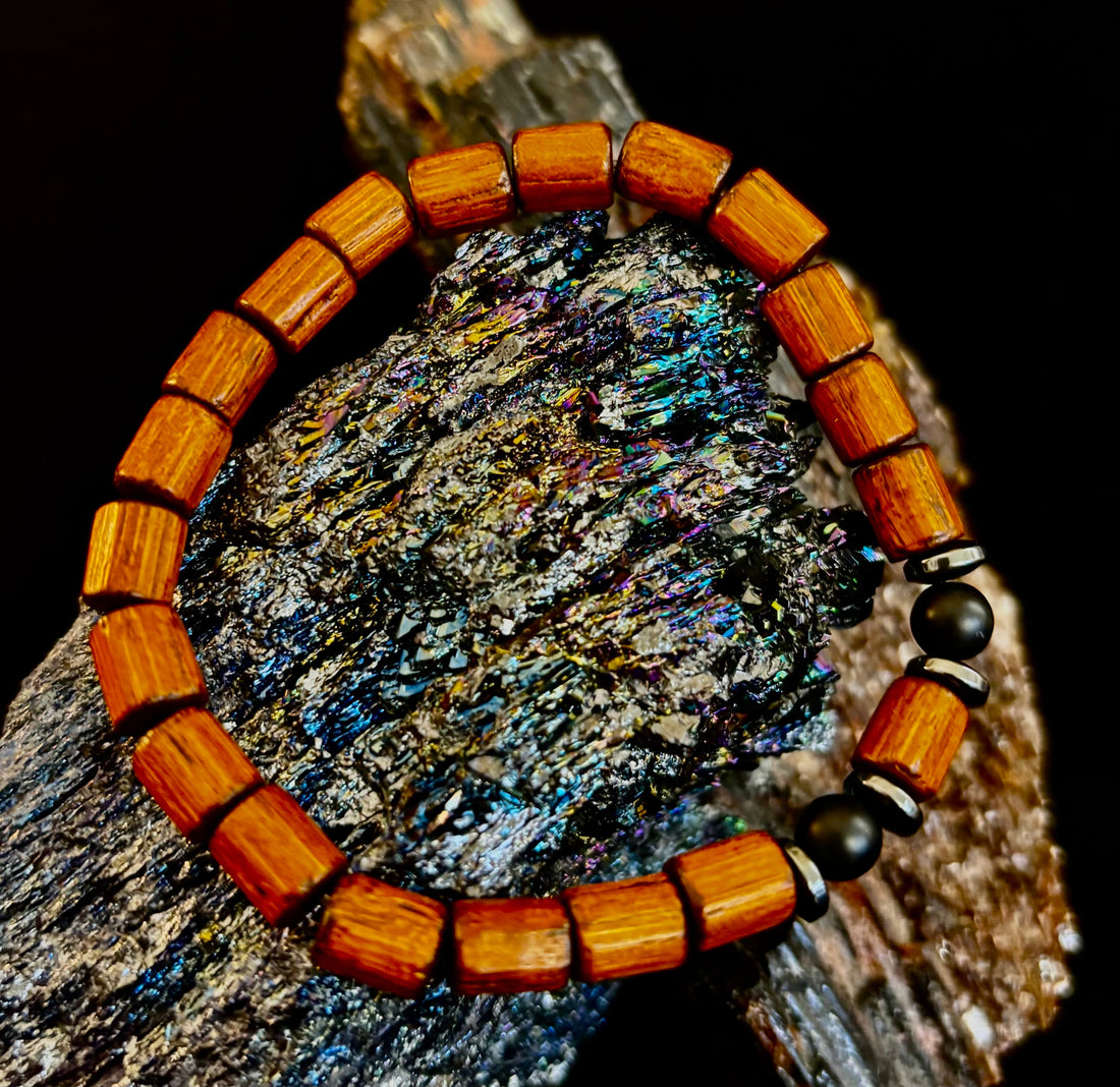Men’s Stack & Go Bracelet Set – Lightweight Wood, Lava & Stone (5 styles for smaller mens wrists)