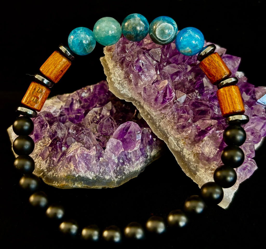Men’s Stack & Go Bracelet Set – Lightweight Wood, Lava & Stone (5 styles for smaller mens wrists)