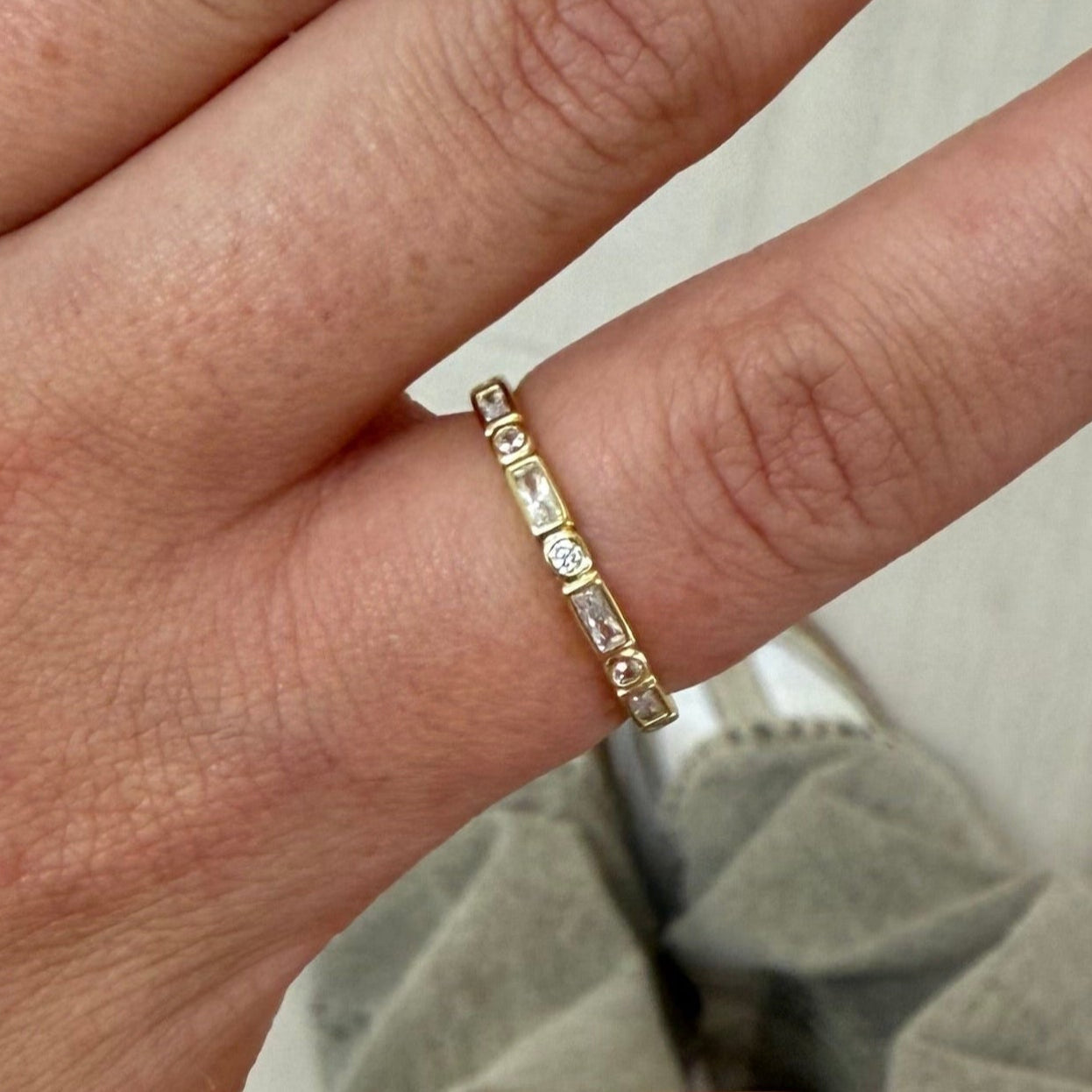 Aimee CZ Bezel Ring