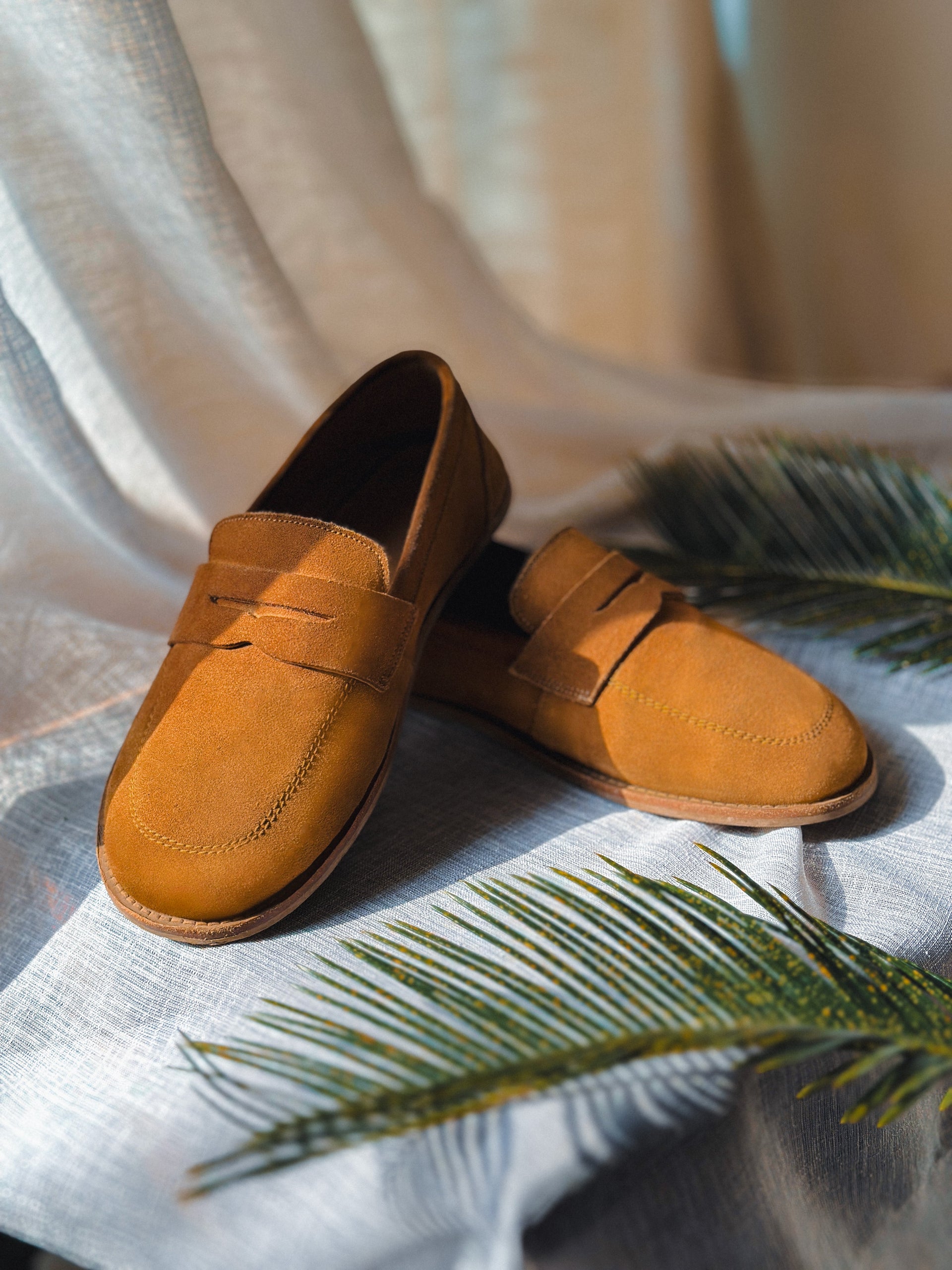 Women's Suede Leather Penny Loafers Zero Drop Wide Toe Box - Image 4