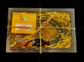 Father’s Day spiritual gift box with black obsidian, tiger's eye, and gold accents