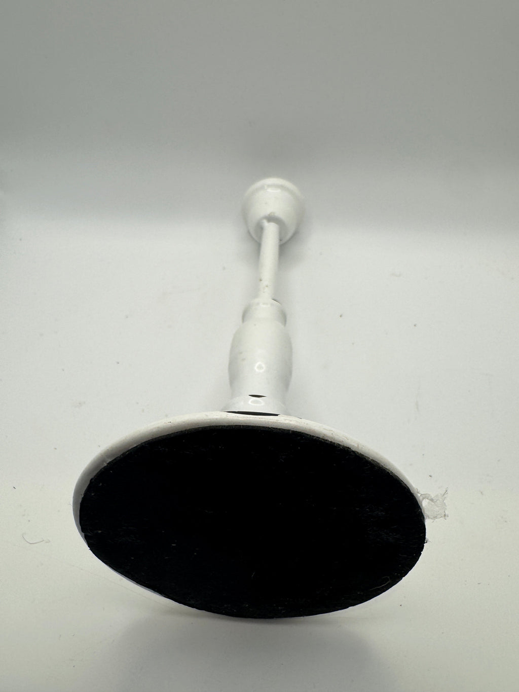Distressed White Metal Candle Holder (11")