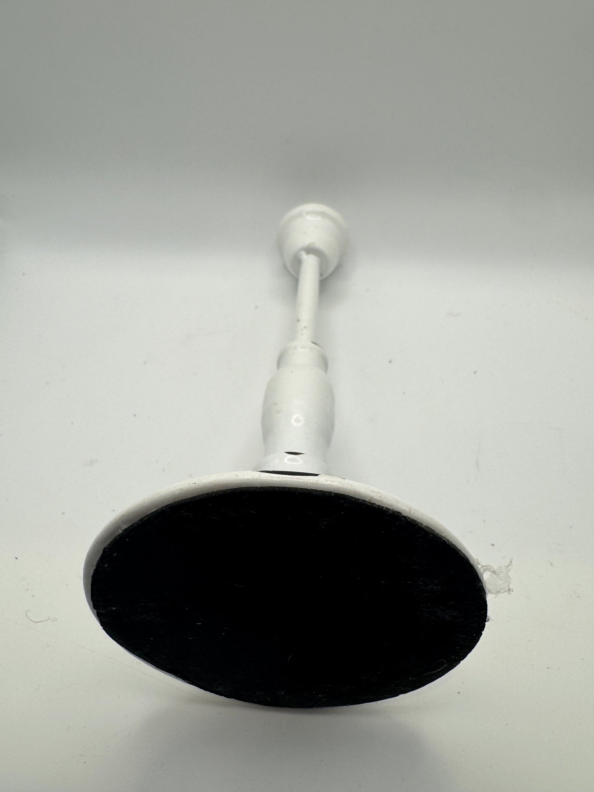 Distressed White Metal Candle Holder (11")