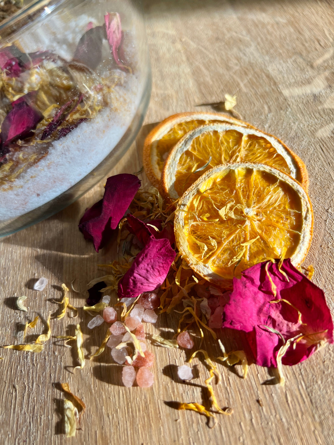 Love Struck Calendula Rose and Orange Botanical Bath Salt Soak - Image 2