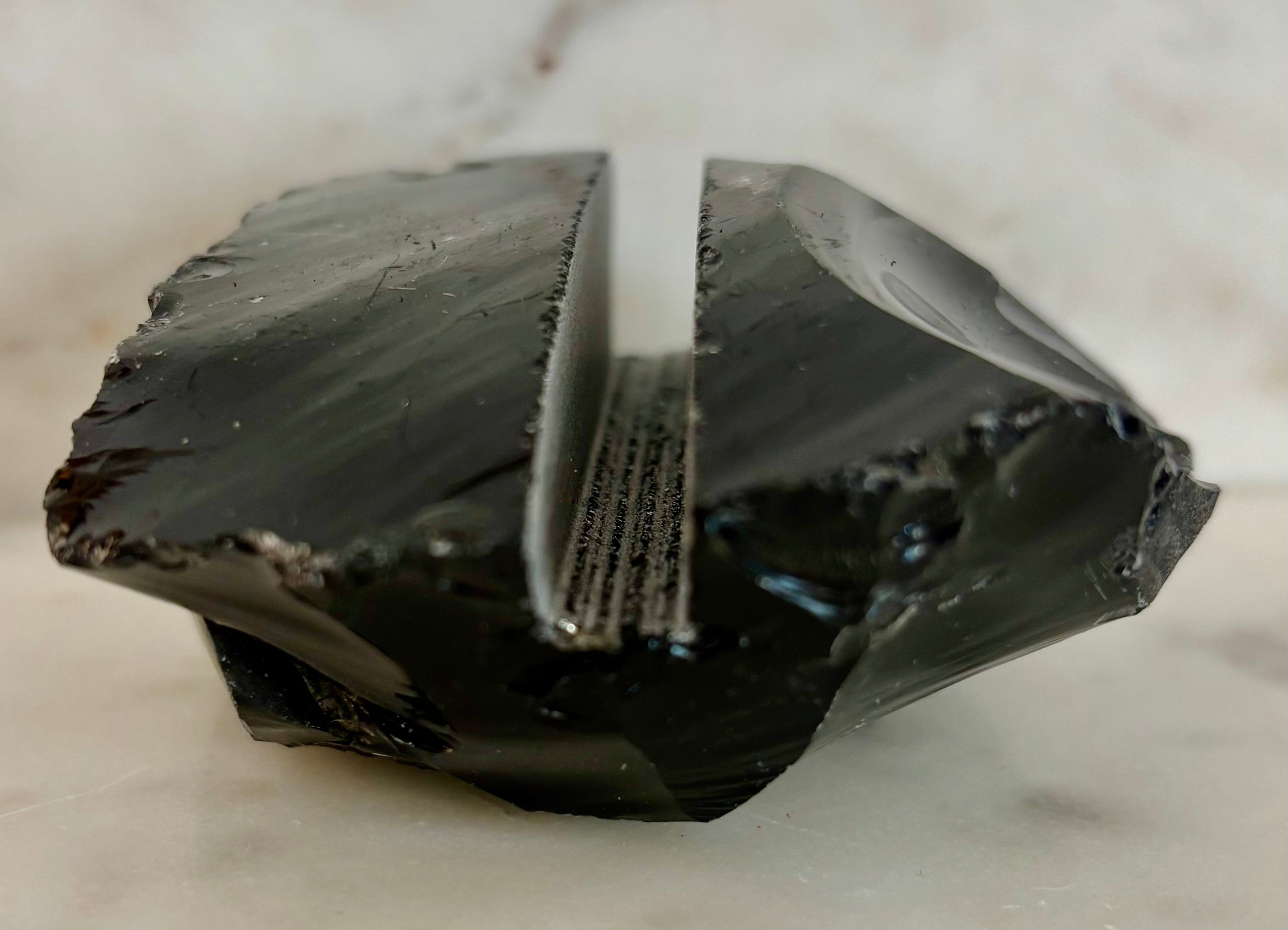 Natural Raw Crystal Card Holder for Business Cards & Desk Decor
