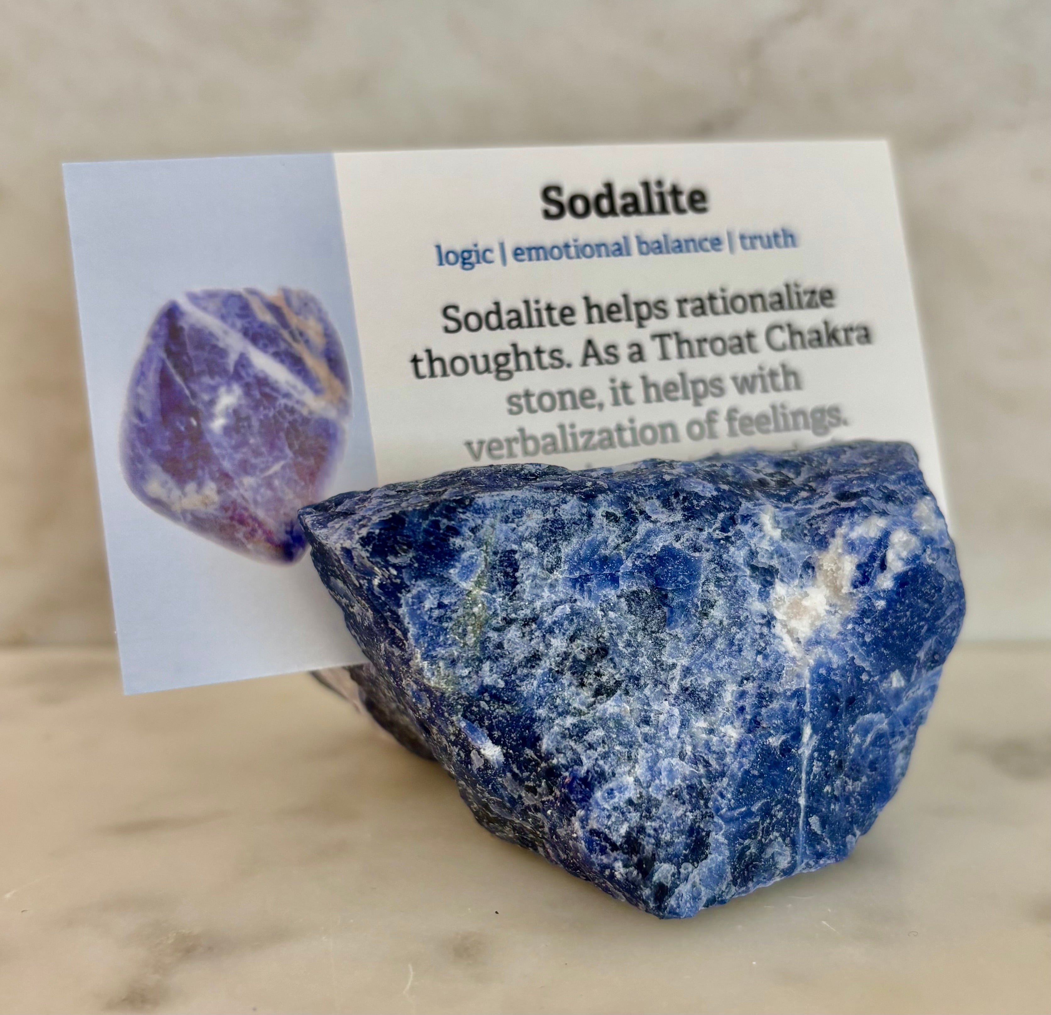 Natural Raw Crystal Card Holder for Business Cards & Desk Decor