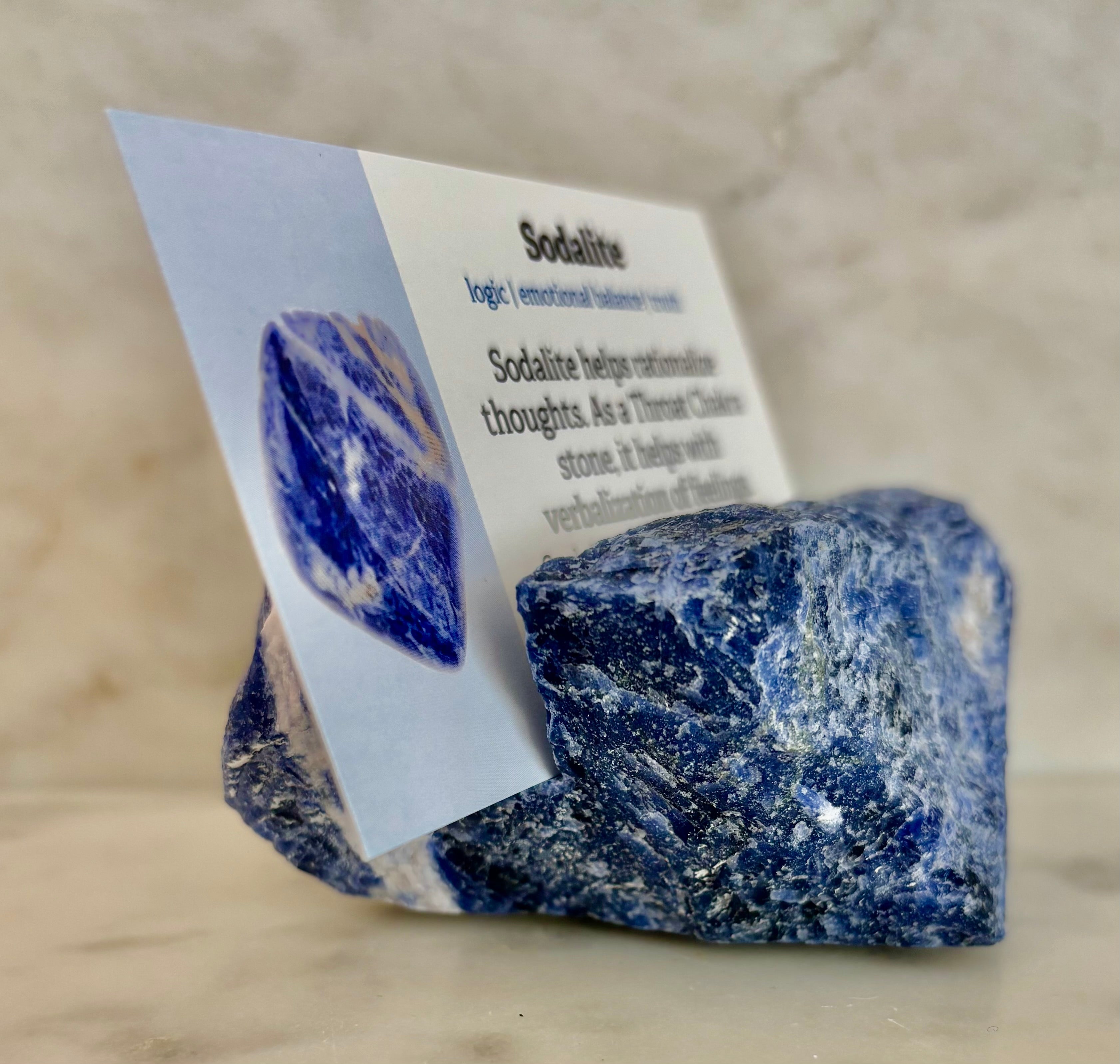 Natural Raw Crystal Card Holder for Business Cards & Desk Decor