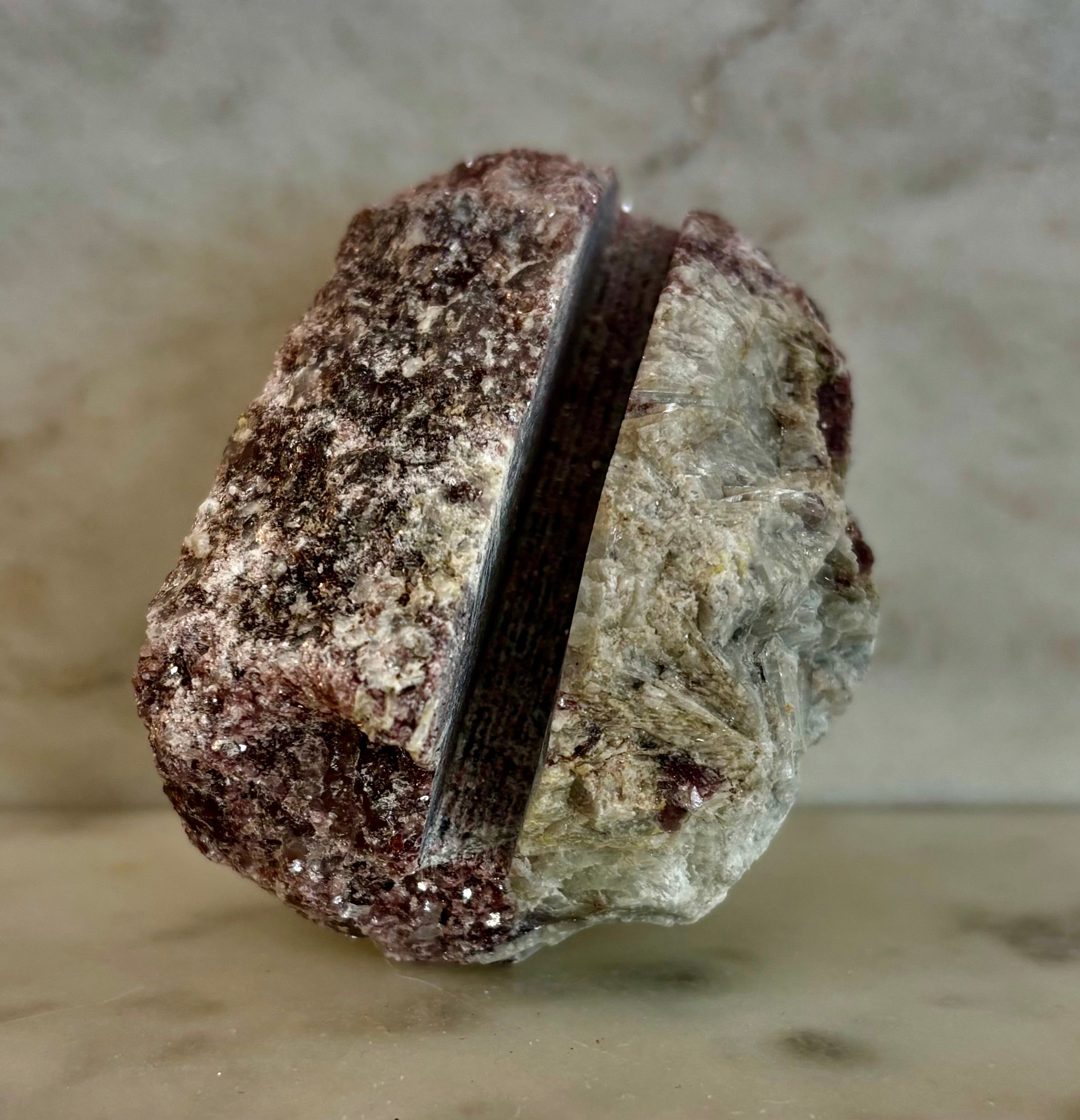 Natural Raw Crystal Card Holder for Business Cards & Desk Decor