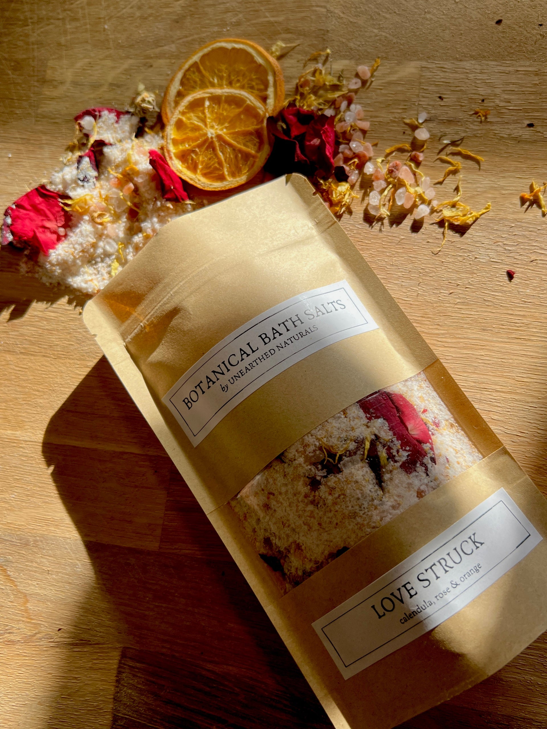 Love Struck Calendula Rose and Orange Botanical Bath Salt Soak - Image 3