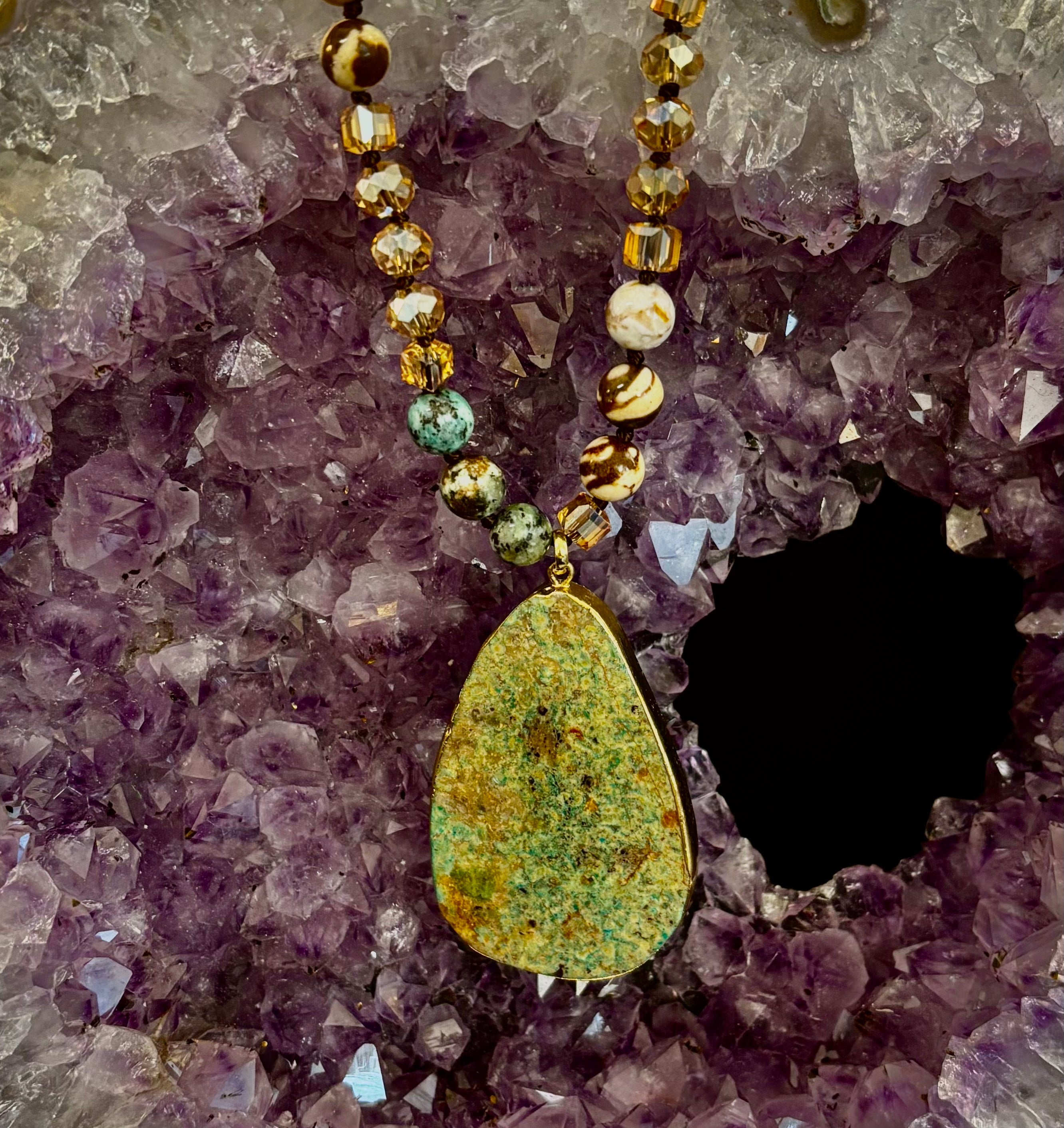 Desert Oasis Jade Statement Necklace
