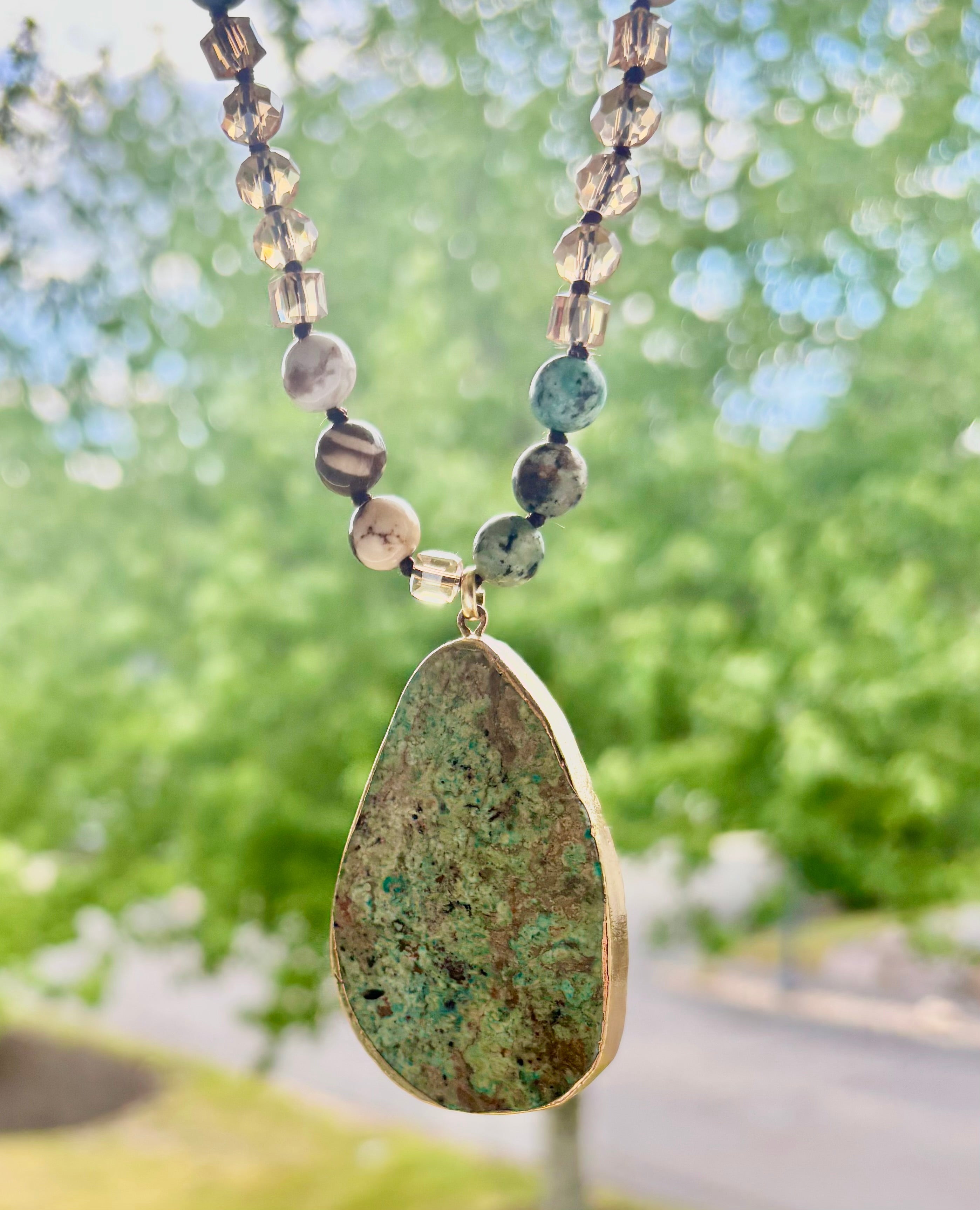 Desert Oasis Jade Statement Necklace