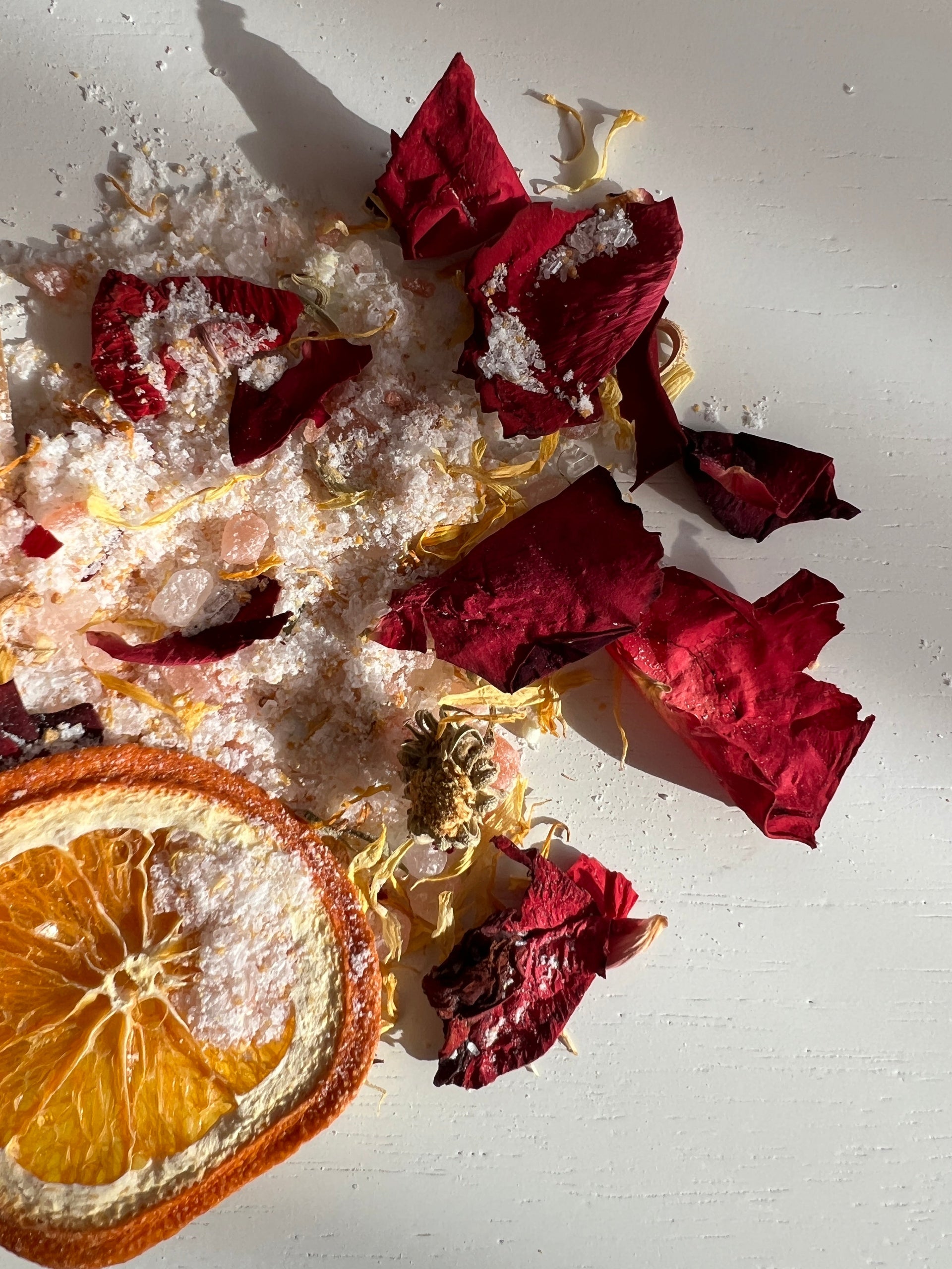 Love Struck Calendula Rose and Orange Botanical Bath Salt Soak - Image 4