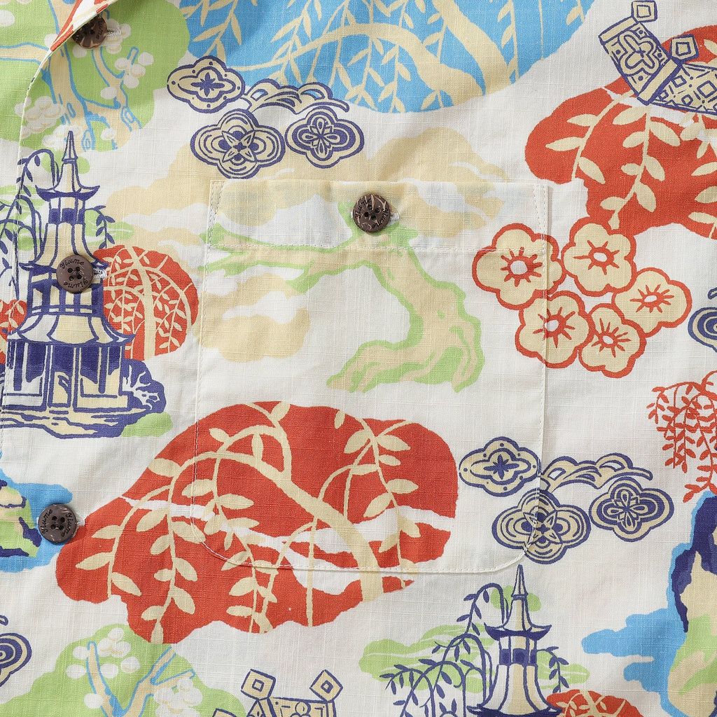 1950s Vintage Amusement Park Hawaiian Shirt 100% Cotton