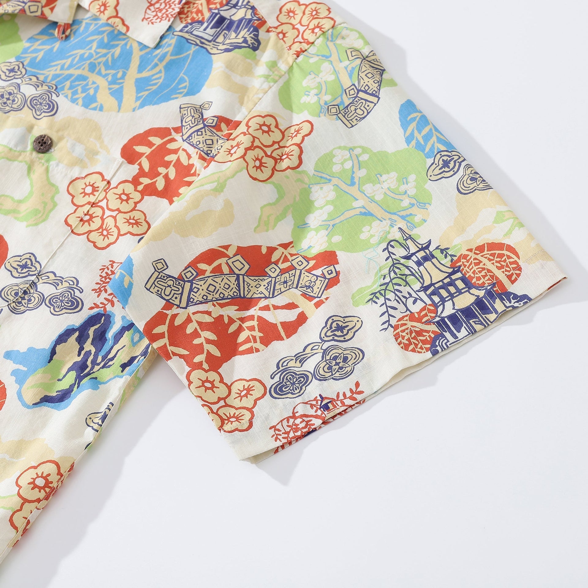 1950s Vintage Amusement Park Hawaiian Shirt 100% Cotton
