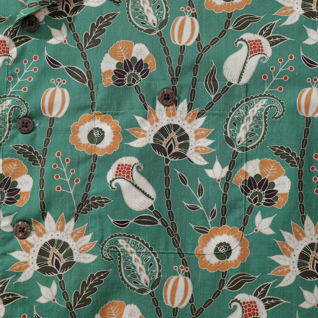 Oriental Jungle Print Camp Collar Hawaiian Shirt in 100% Cotton