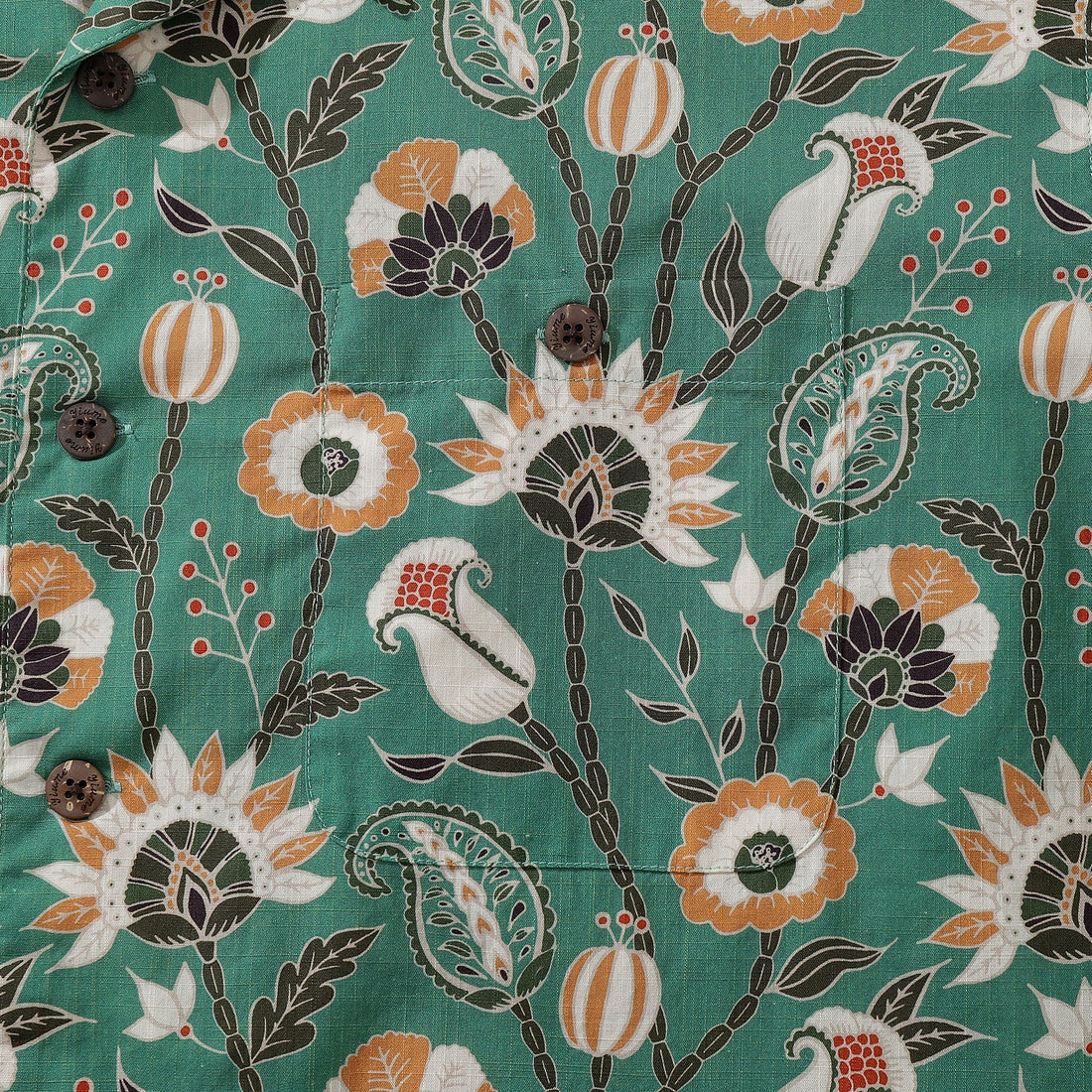 Oriental Jungle Print Camp Collar Hawaiian Shirt in 100% Cotton