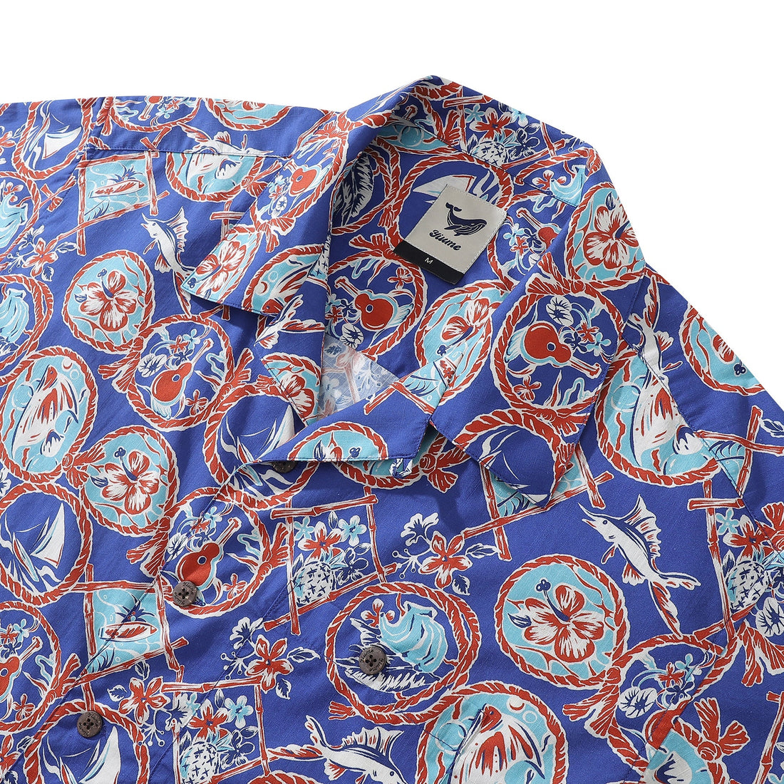 Vintage 1960s Hawaiian Shirt Men's Cotton Camp Collar Resort Top