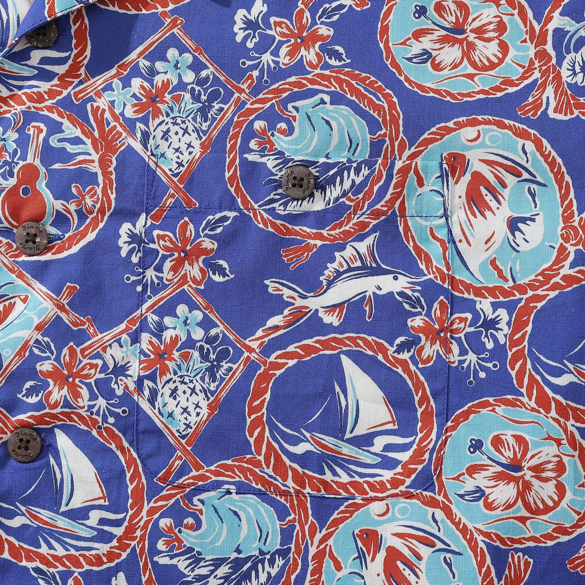 Vintage 1960s Hawaiian Shirt Men's Cotton Camp Collar Resort Top
