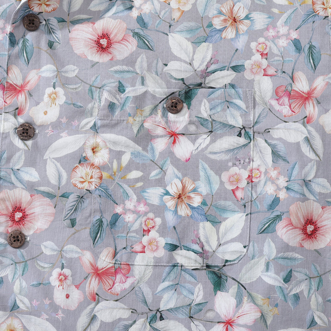 Men's Sea of Flowers Hawaiian Camp Collar Shirt 100% Cotton