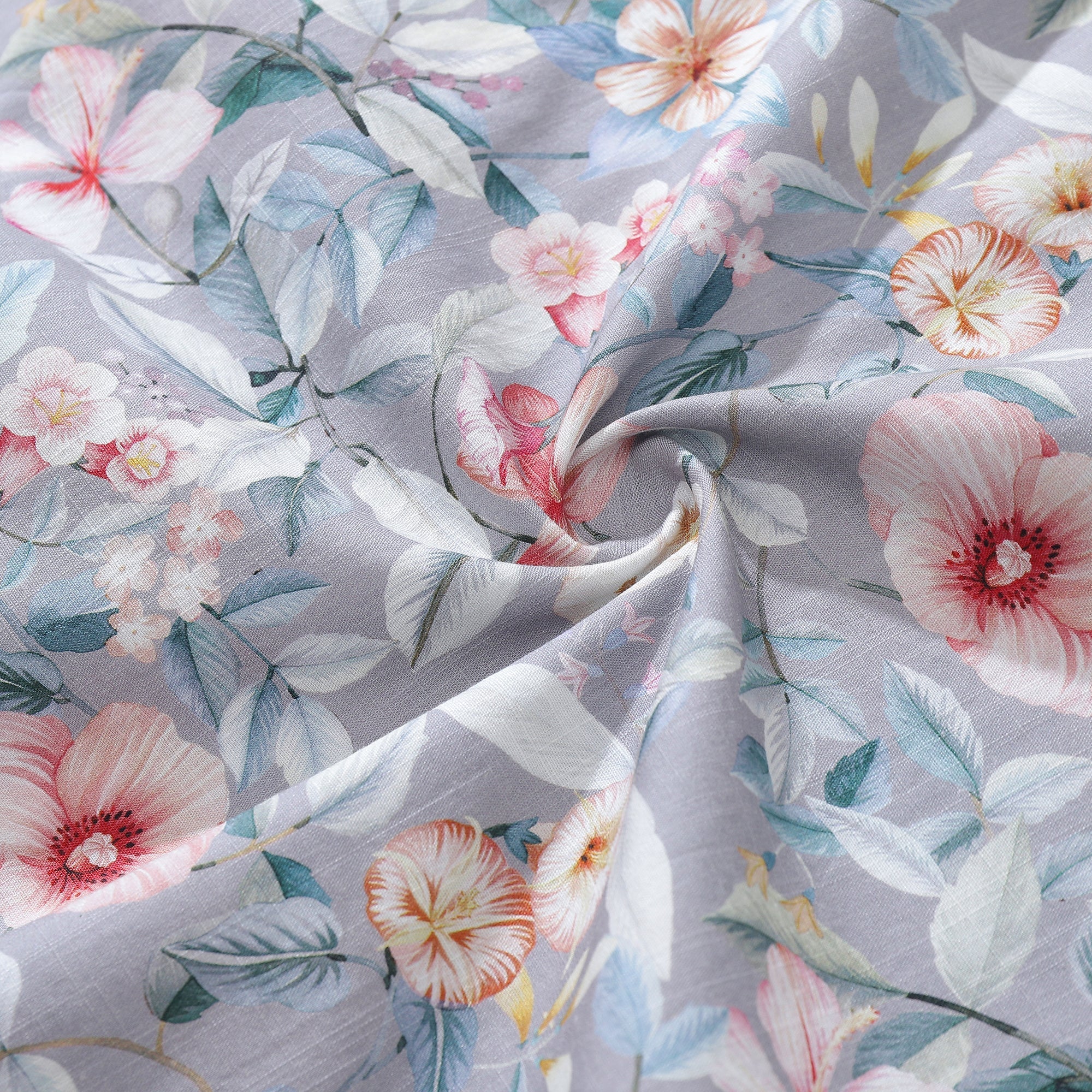 Men's Sea of Flowers Hawaiian Camp Collar Shirt 100% Cotton