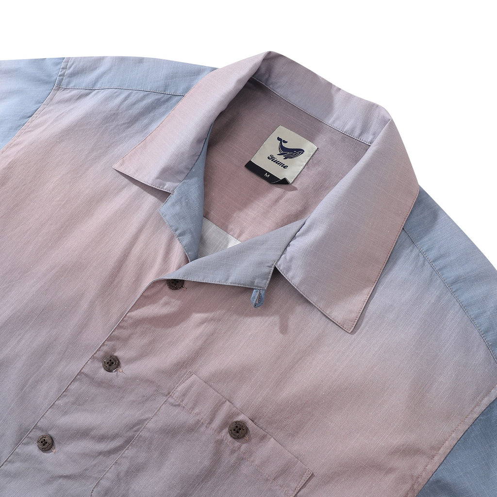 1950s Vintage Navigation Hawaiian Shirt Cotton Camp Collar