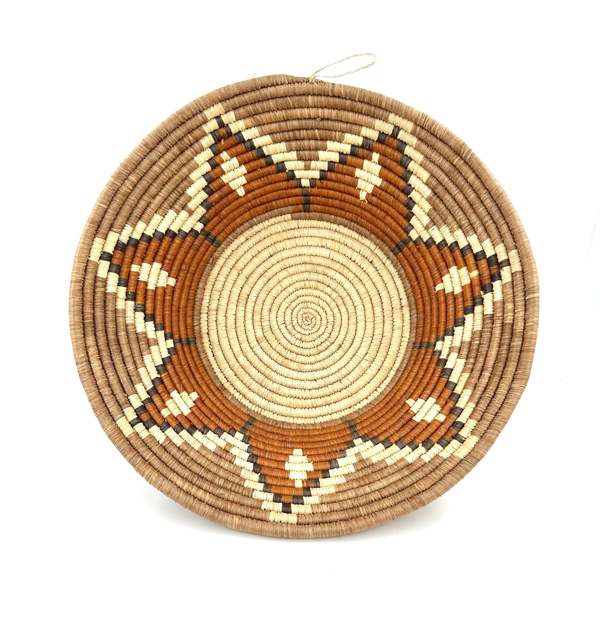 Savanna Sunburst Wicker Wall Basket - Bohemian Earth Tone Decor