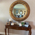 Grace floral patterned removable wallpaper in shades of beige, white, and mauve